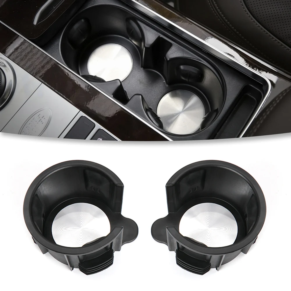 

Center Console Water Cup Holder Steel Sheet On The Bottom Fit For Range Rover LR087454 Beverage Bottle Holder 2010-2017