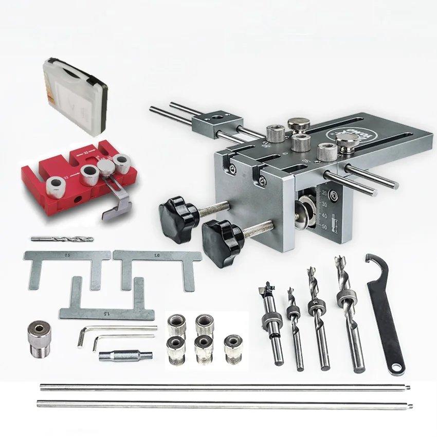hit productIndustrial DIY Dowel Jig Kit Wood Drilling Guide Locator for Furniture Cabinet Connecting Customizable OEM ODM Box Pa