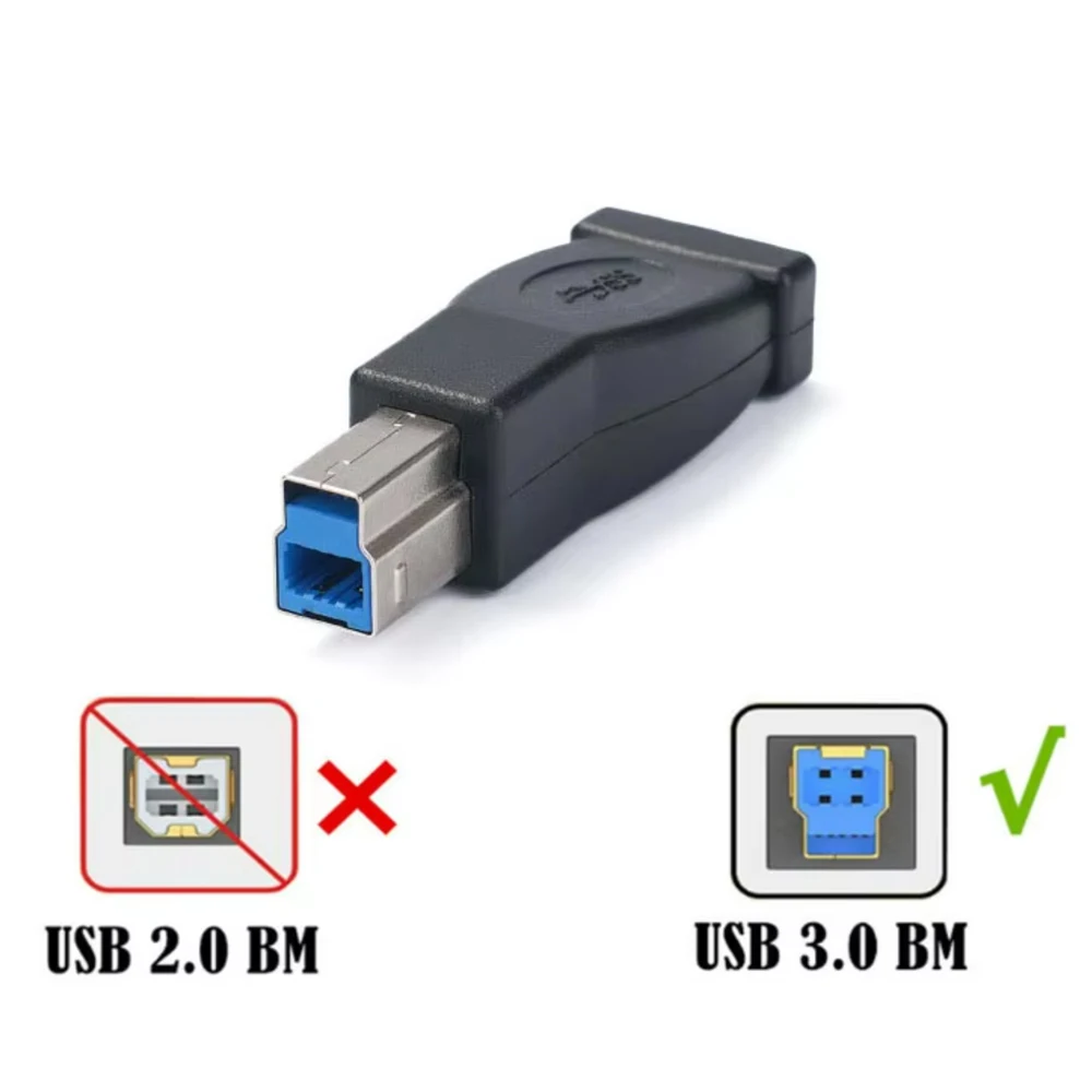 USB Type C Female to USB3.0 B Male Data Transfer Adapter Converter for Printer Scanner External Hard Drive Laptop Connector