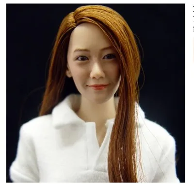 

1/6KUMIK Head Carving KM005 Korean Beautiful Woman Hair Transplant Head Carving for 12 Inch Action Figure Dolls