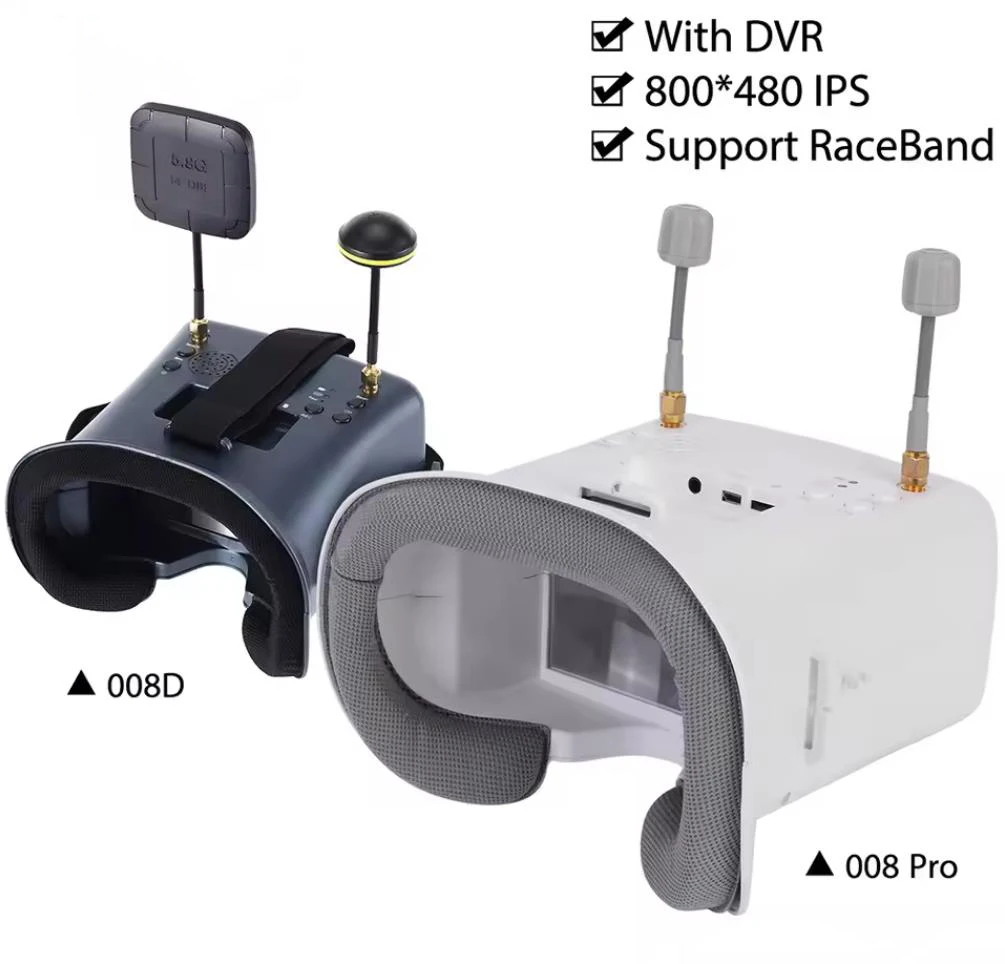 5.8G FPV VR Goggles 008D 008DPRO FPV Goggles 40CH Receiver 4.3inch 800x480 IPS FPV Goggles With DVR For Racing Drone