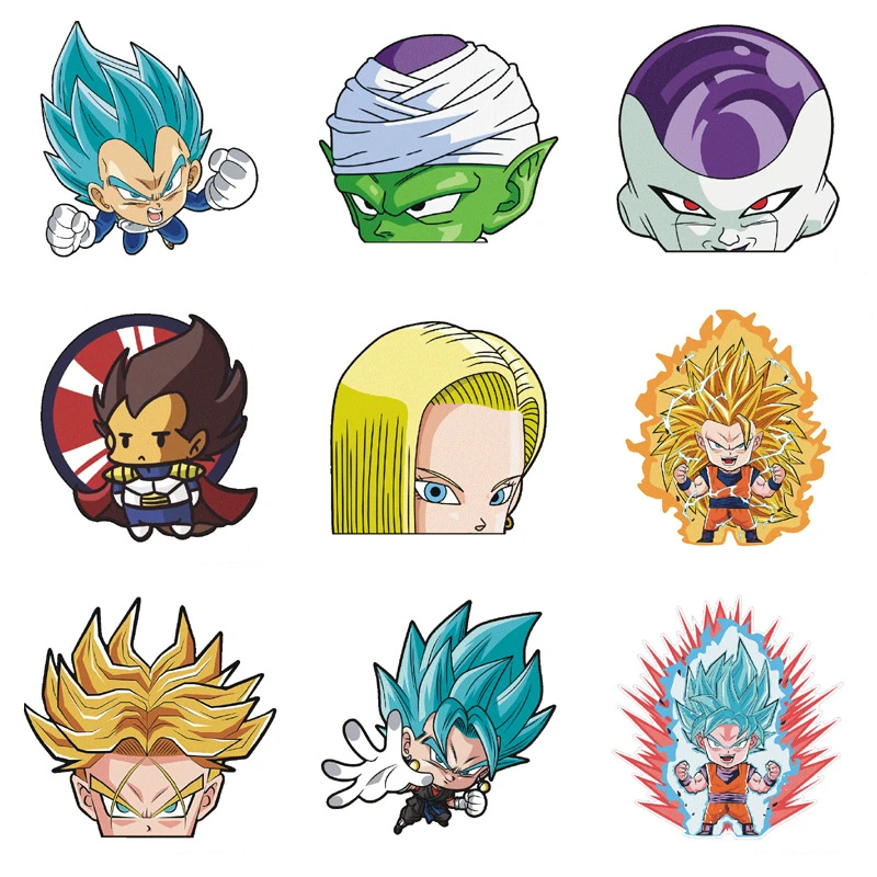 Dragon Ball Anime Sticker Son Goku Vegeta IV Piccolo Car Decoration Sticker Car Door Cartoon Children\'s Toy Birthday Gift