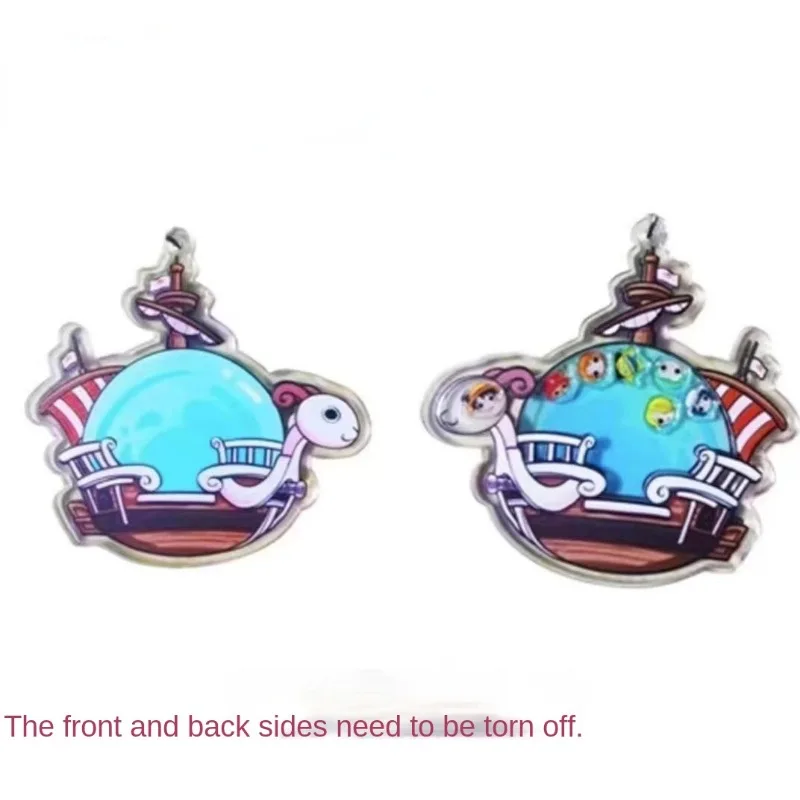 سلسلة مفاتيح أكريليك أنيمي للرجال والنساء ، حلقة مفاتيح كرتونية ، حقيبة ظهر مدرسية ، لوفي ، زورو ، دمية سانجي ، هدية ، 1 * *