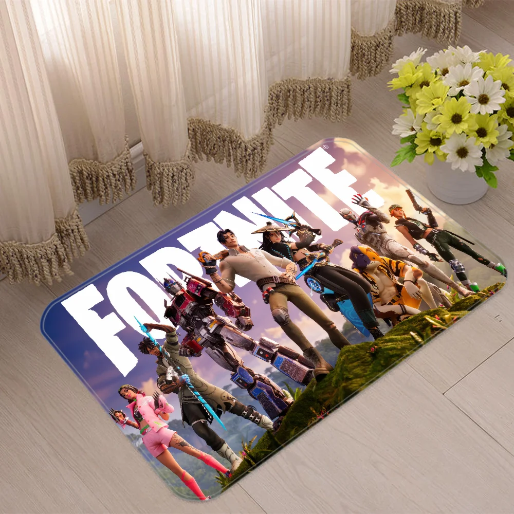 Home F-Fortnite Kitchen Mat Doormat Entrance Door Mats Choice Floor Bath Mat Rugs Carpet Foot Bathroom Room Non-slip Main Entry