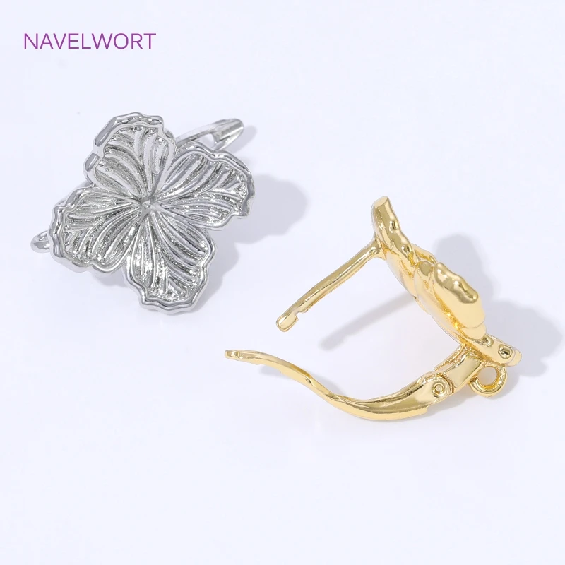 18K Gold Plated Earwires Basic Fasteners Earring Fixtures,Brass Metal Earring Hooks Findings,DIY Earring Making Supplies image 4