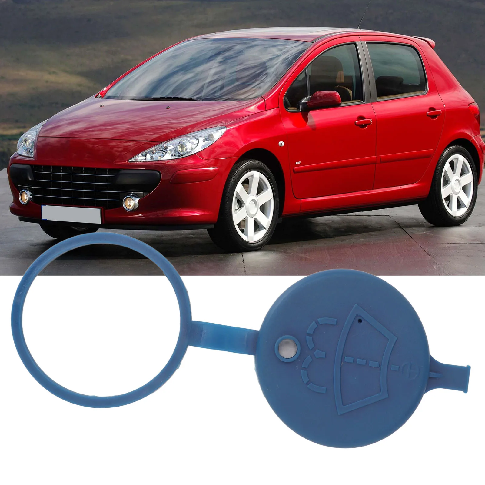 Wiper Water Tank Lid 643238 Sturdy Windscreen Washer Bottle Cap Perfect Sealing Cap for 308 Expert Partner RCZ Traveller