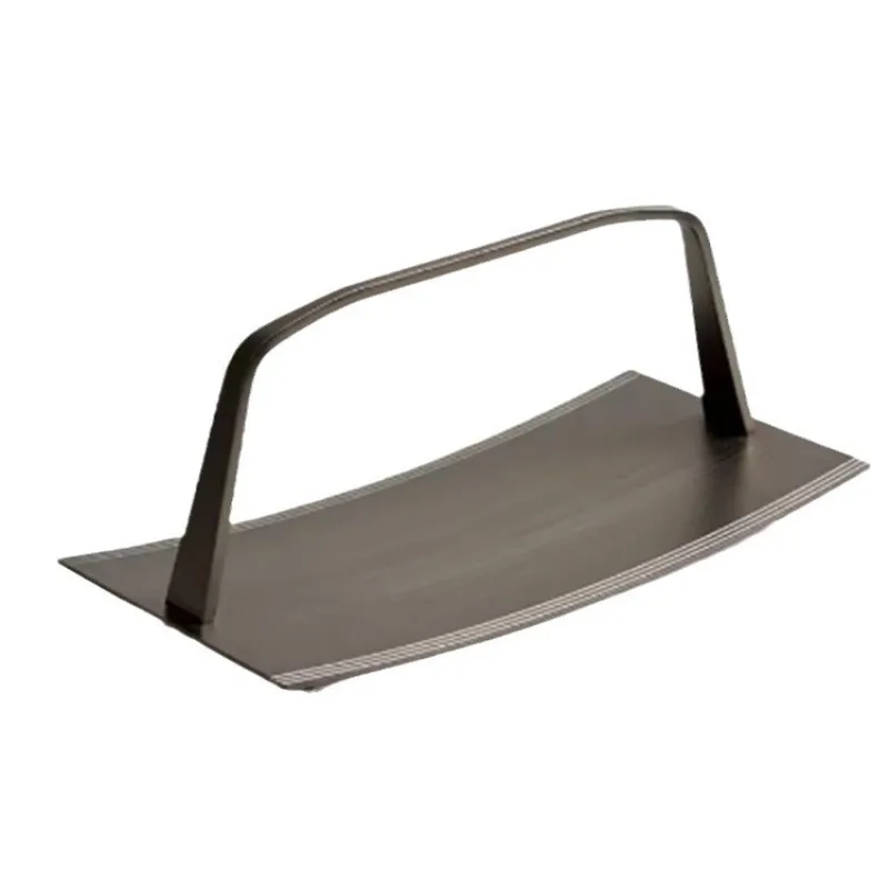Modern light luxury coffee table desk storage ornament metal tray, hotel home sales department decoration
