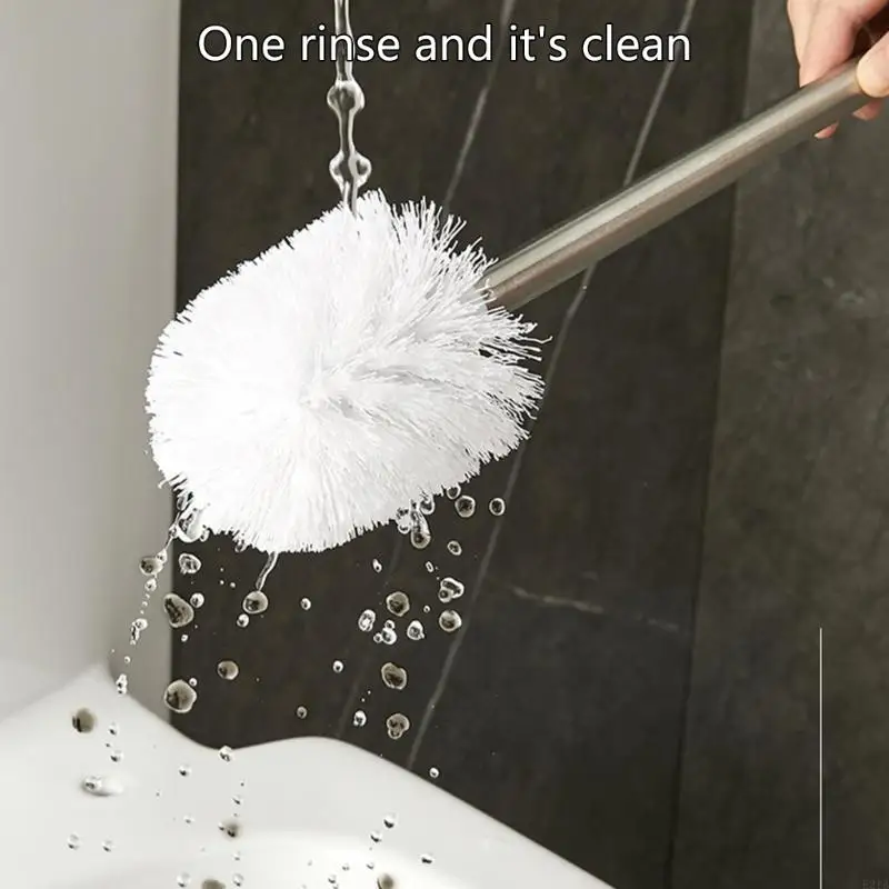 4Pcs Household Toilet Bowl Brush Stainless Steels Handle Toilet Brush Enduring