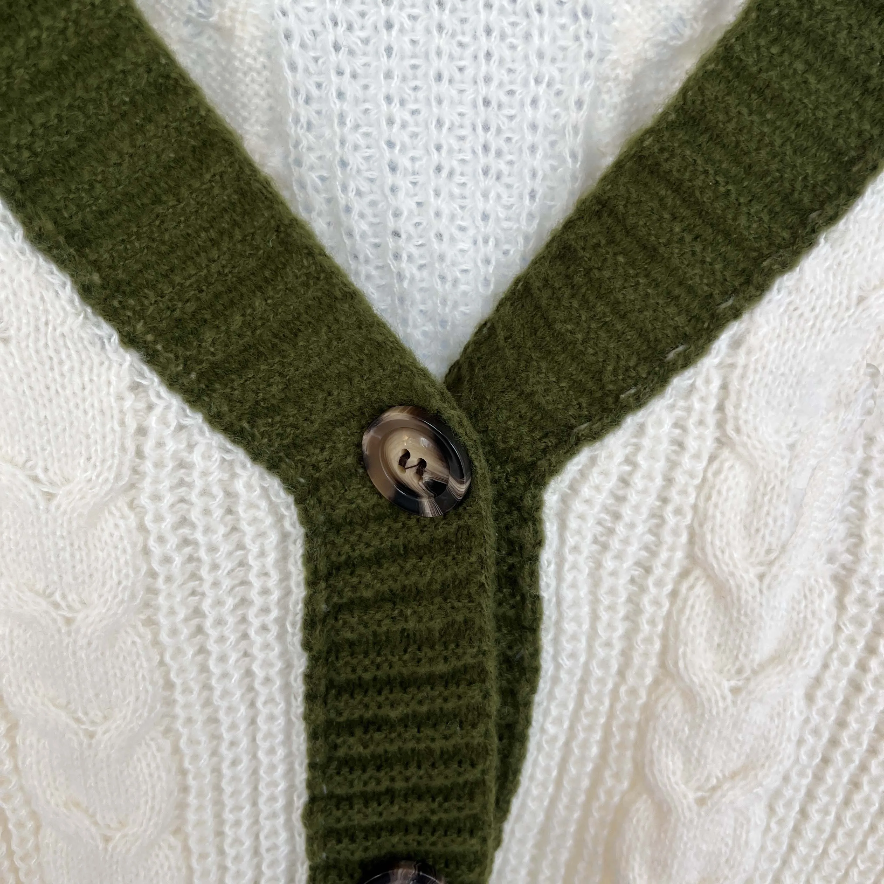 Cardigan brodé de vigne verte pour femmes, pulls Y2K, streetwear d'hiver vintage, haut décontracté à manches longues, simple boutonnage