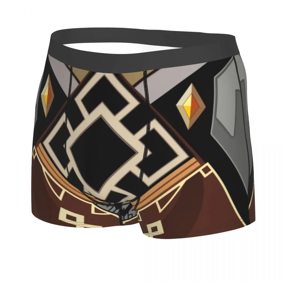 Zhongli Genshin Impact Underwear Men Sexy Printed Custom Anime Game Boxer Shorts Panties