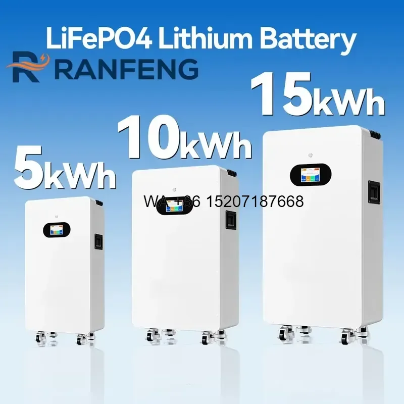 Wmwmnu for ZA EU USA Stock 51.2V 300Ah LiFePO4 Lithium Battery 15kWh 10kWh Wall Mounted Home Energy Storage Battery