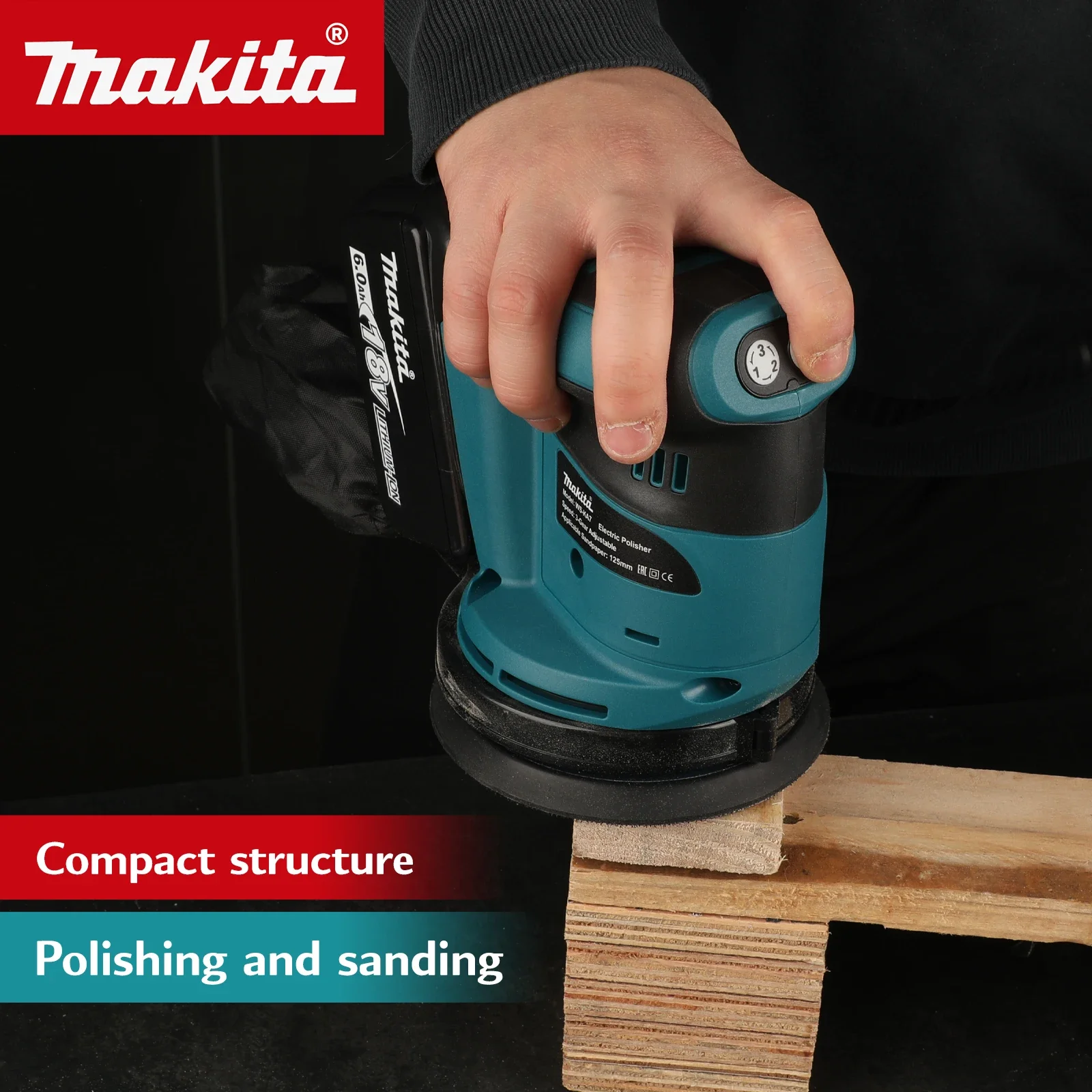 Makita DBO180 Cordless Sander 18V Compact Body Built-In Dust Collection Device CreateCleanAndNeatSandingWorkingEnvironment tools