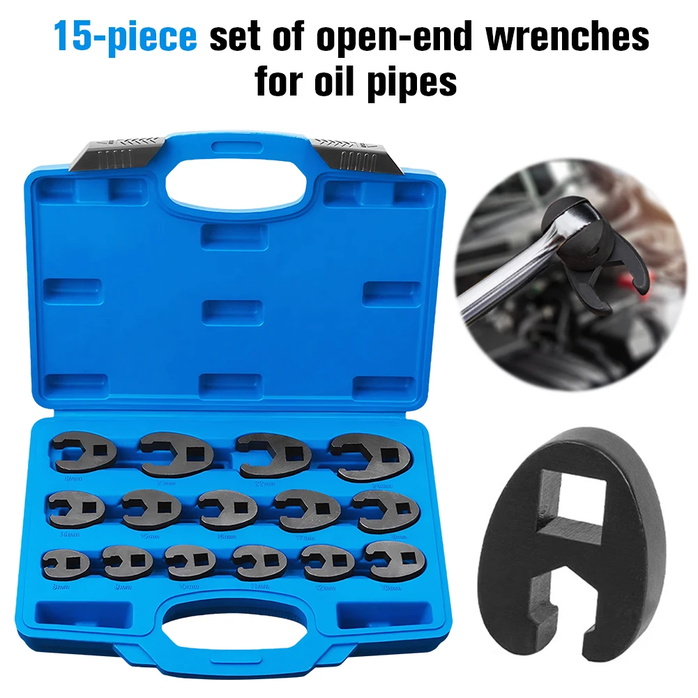 

Horn Wrench U-shaped Joint 8-24mm Multifunctional Oil Pipe Wrench Crowfoot Wrenches Narrow Space Special Tool