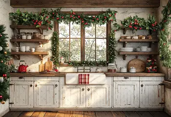 Mehofond צילום רקע חורף חג המולד ארונות מטבח חלון חג המולד ילדים משפחת דיוקן דקור רקע צילום סטודיו 6 best sales רקע תמונה לחג המולד - №6