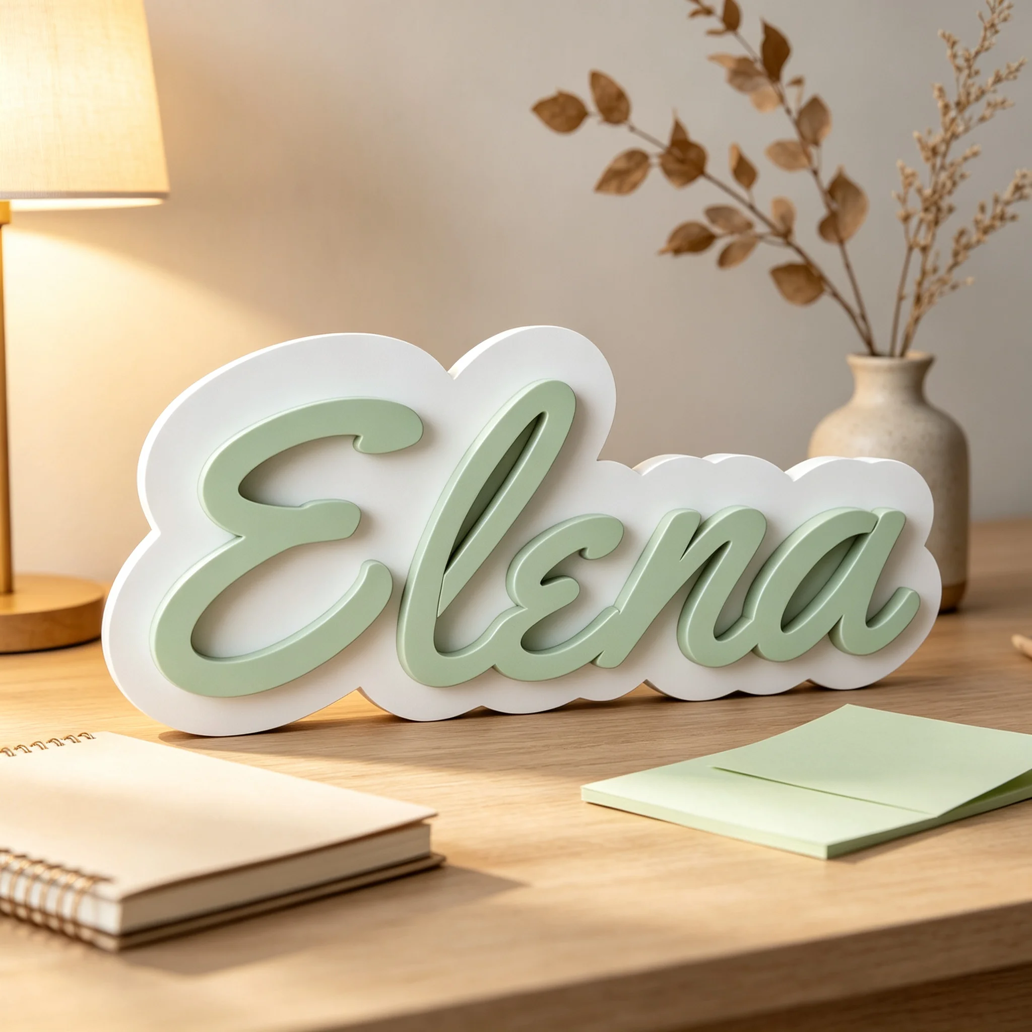 1pc Custom cartoon style PVC Wooden Name Plaque,Bedroom Room Table Decor,Wedding Birthday summer Graduation Christmas Gift