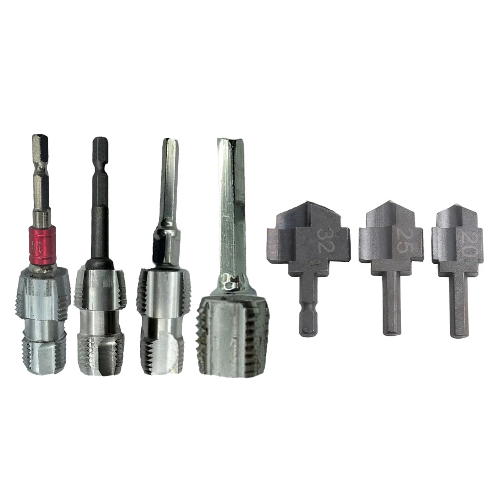 1set PPR Drill Bit Hexagon Shank Water Pipe Connection Tool Electric Drill Adapter For 1/2Inch 3/4 Water Pipe