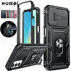 Case For Samsung Galaxy A16 A06 A55 A15 A35 A54 A14 A53 S24 FE S24 Ultra S23 Plus Camera Slide Lens Protective Grade Rugged Case