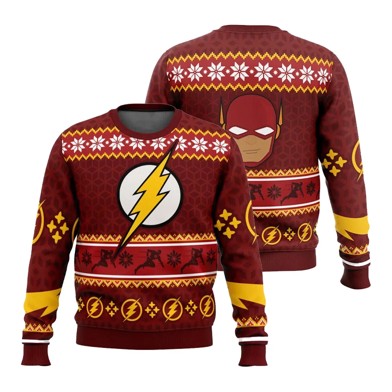 المرأة الشتاء فلاش القبيح عيد الميلاد مطبوعة جولة الرقبة البلوز أزياء الشارع ارتداء سوبر داليان هوديي Y2k نمط الملابس