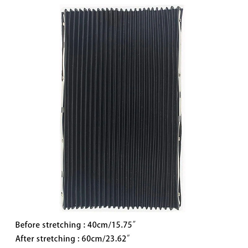 휴대용 밀링 기계 부품 아코디언 웨이 커버 고무 커버 밀 도구 400x60 0mm/15.75x23.62 인치 3 #4