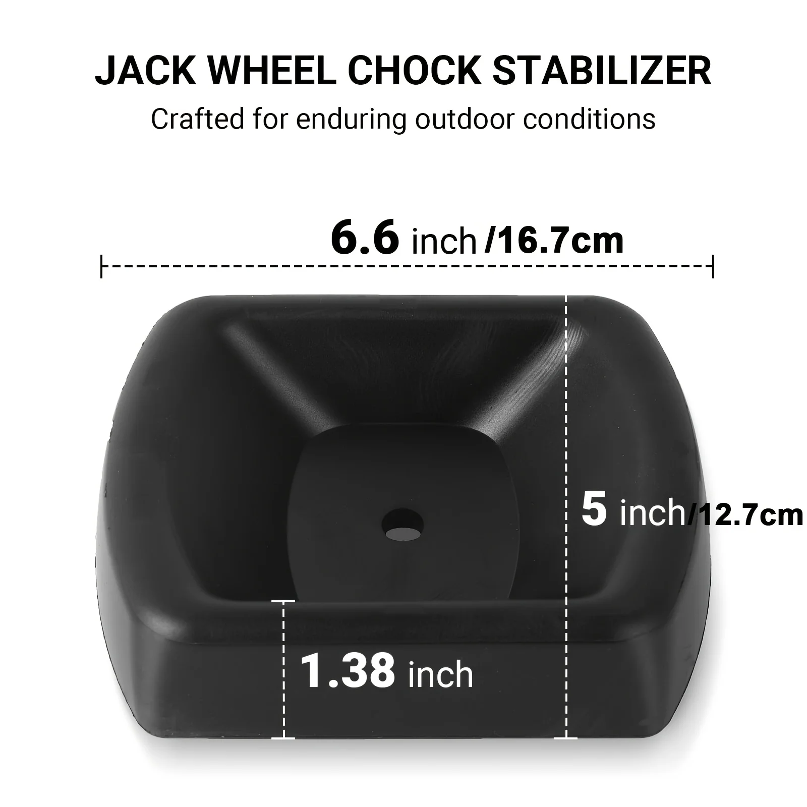 1pc Jack Wheel Block Caster Trailer Dock Heavy-Duty 6-Inch Stabilizer, Wheel Stopper Transport Travel Trailer Cargo Camping