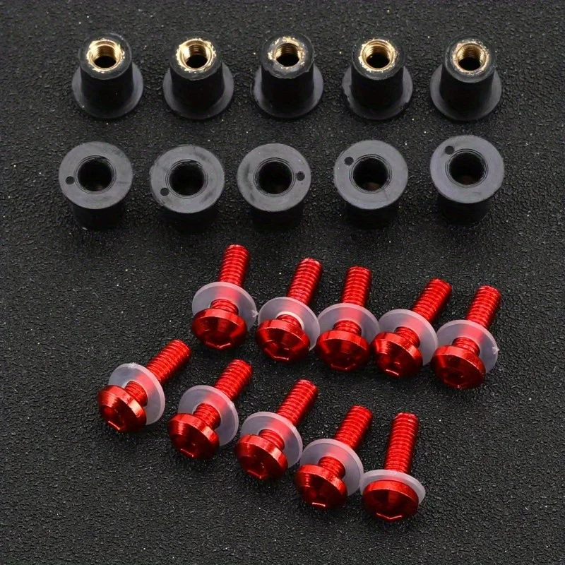 Tuercas de sujeción M5, pernos de montaje de tornillo de parabrisas para Honda XL 650 600 700 1000 125V Transalp Varadero XRV 750, aleación de aluminio
