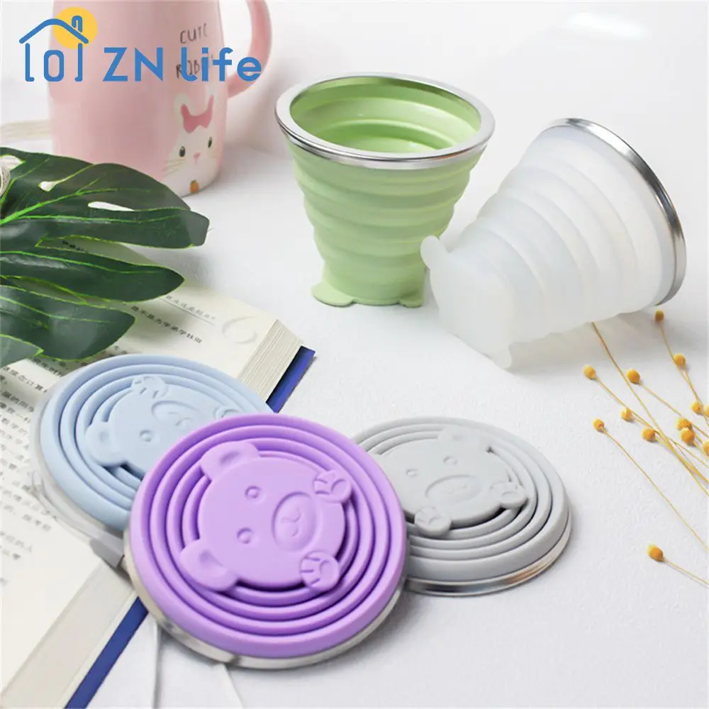 Cup Foldable Small And Portable Silicone 9 Colors. Brush Cup Telescopic Cup Preferred Material Scalable 250ml Home Supplies