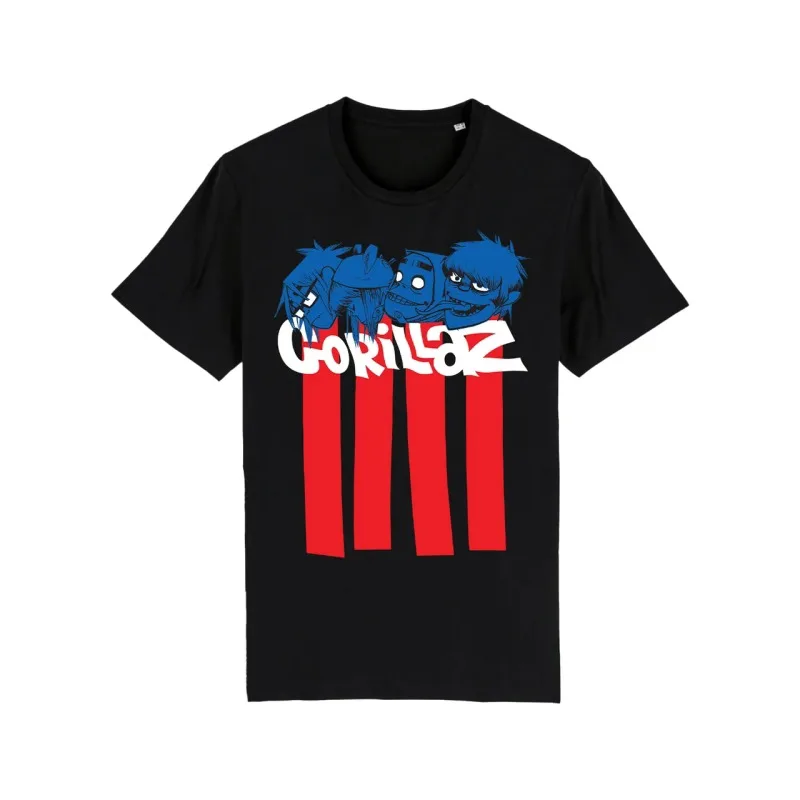 Pop Summer (Virtual Band) Gorillaz Hip-Hop American Retro Cotton Casual Short-Sleeved Round-neck T-Shirt