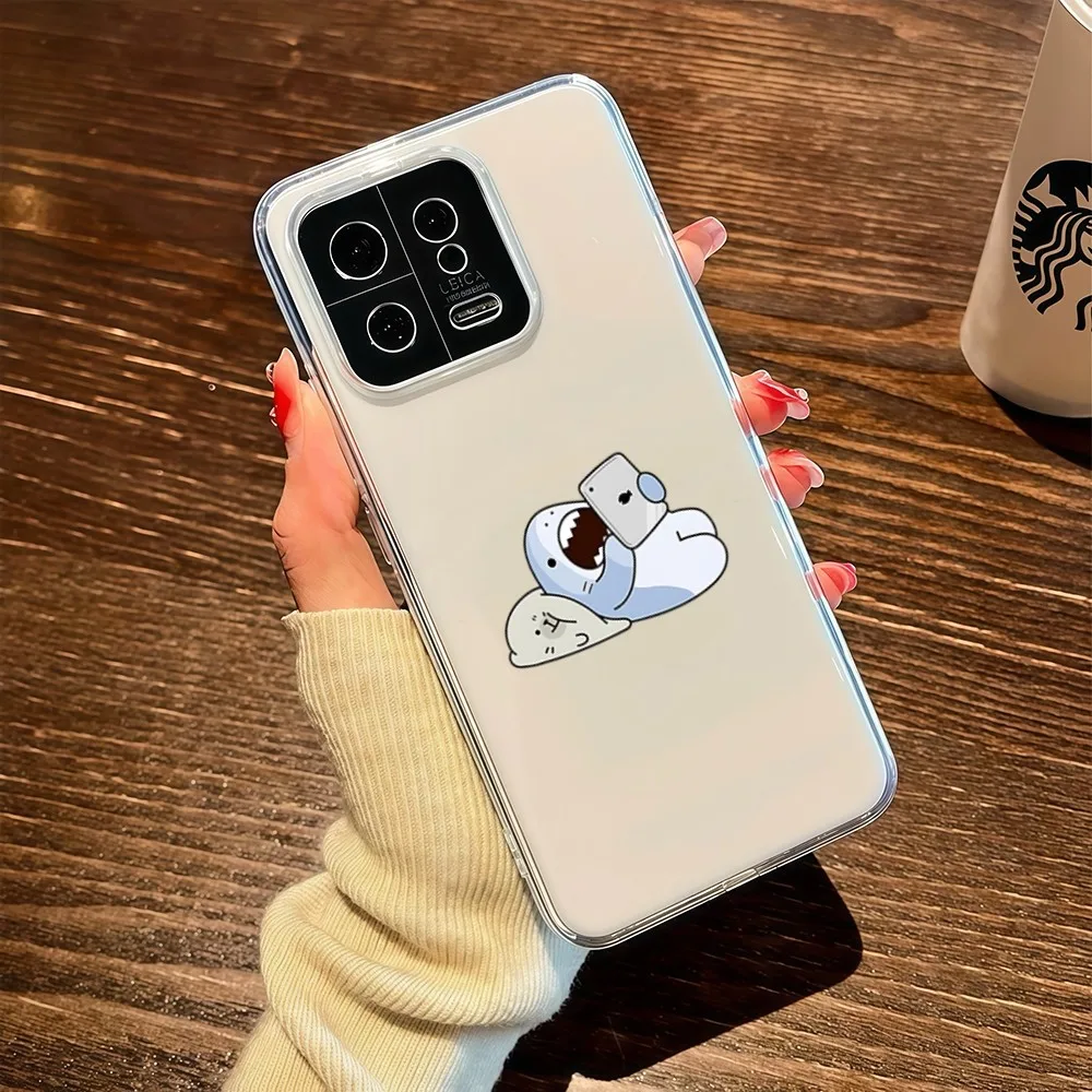 حافظة هاتف D-Daisy Shark لهاتف Xiaomi 11 Redmi Note 11 5G 8T 9A 9 10T Note8Pro Note9 12SUltra حافظة شفافة #6