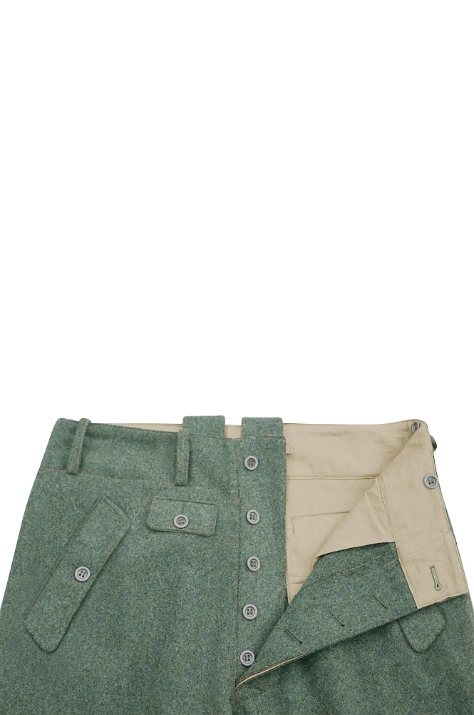 Pantalones de lana GUWB-104 WWII German Heer M44 field, color gris