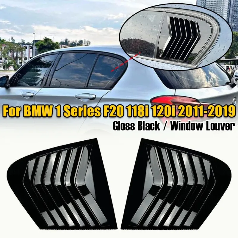 For BMW F20 Hatchback 118i 120i 2011-2019 Rear Window Triangle Louver Air Spoiler Car Side Window Louver Cover