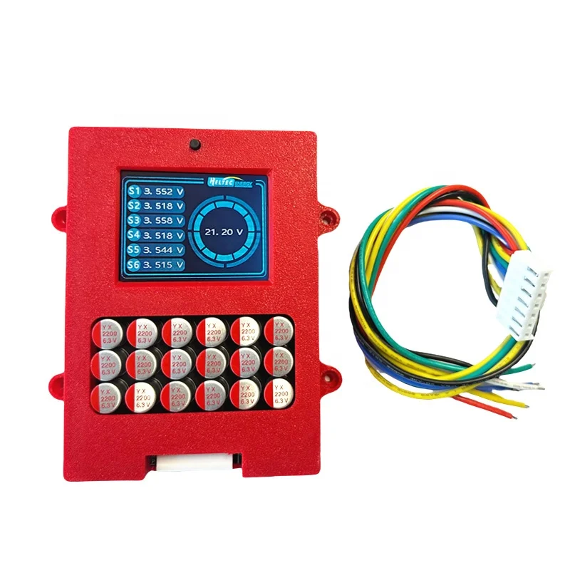 For 6S LTO Active Balancer with ABS Protective Case LCD Display Heltec 5A Active Balancer for Lithium Battery LiFePO4 Li-ion