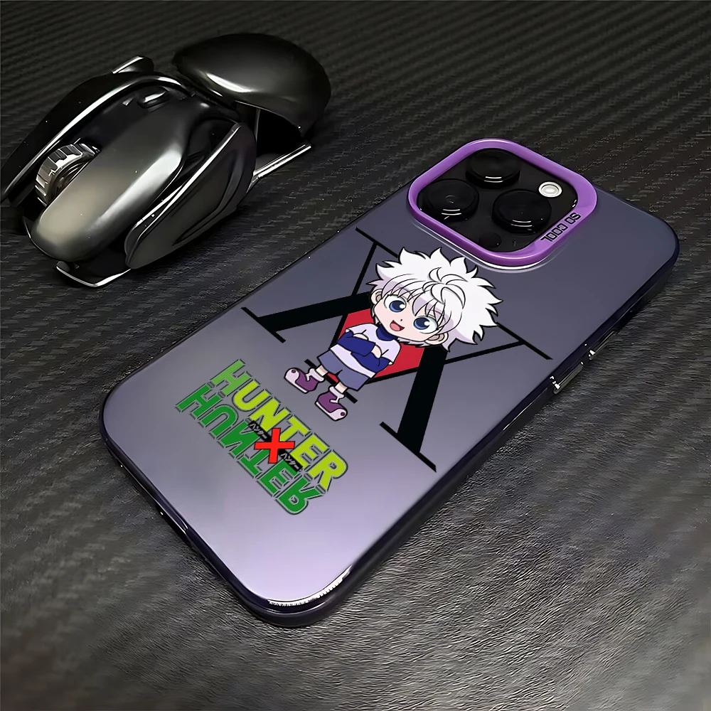 Hunter-funda de teléfono de Anime japonés, carcasa trasera mate a prueba de golpes para iPhone 15, 14, 13, 12, 11 Pro Max, X, XR, XSMAX, 8, 7 Plus