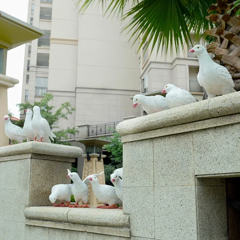 Outdoor Dove Statue Home Furnishings Resin Decoration Birds Hotel Crafts Simulated Animal Ornament Creative Figurines Miniatures