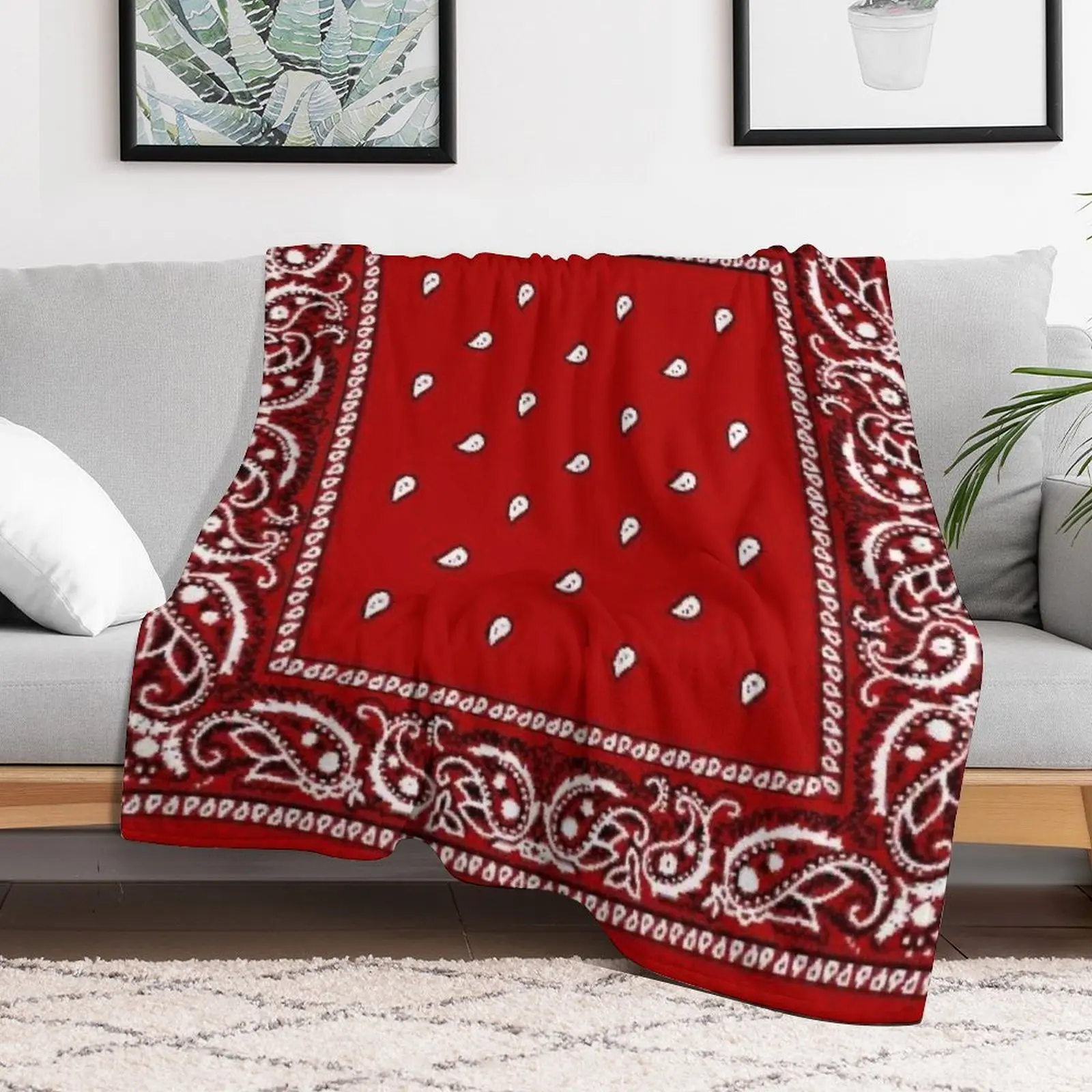 Red bandana Throw Blanket Luxury Designer Heavy Luxury Thins Blankets