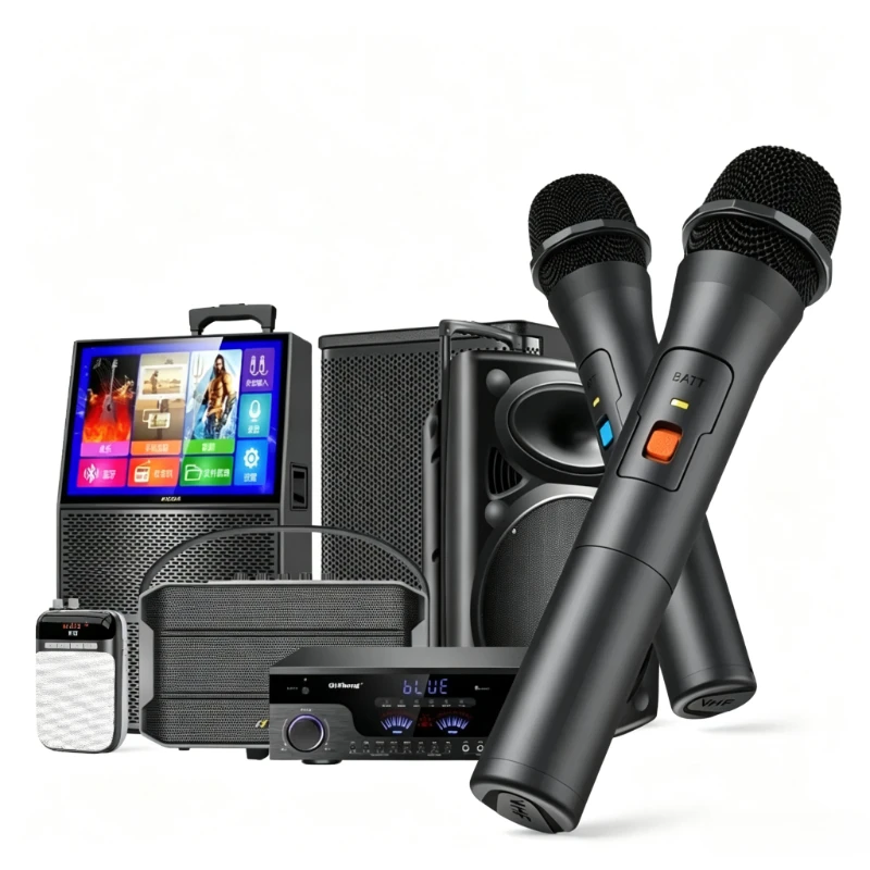 VHF Wireless Microphone System With USB Receiver Portable Handheld Karaoke Mic For Home Party Smart TV PC Outdoor Singing view 6