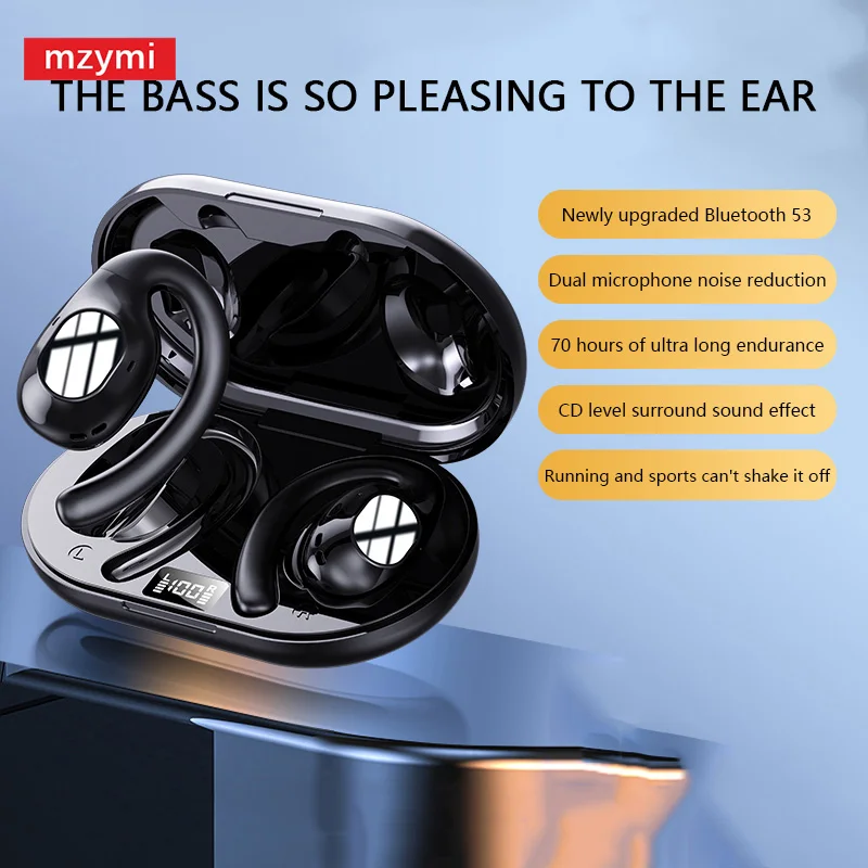 mzymi I68 TWS Wireless Earphone Air Conduction Earhooks Sports Waterproof Headset Bluetooth 5.3 Headphone OEM Earbuds For XIAOMI