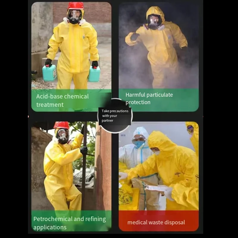 Chemical Protective Suit Coverall Hazardous Chemicals Liquid Proof Sulfuric Acid And Alkali Resistant Work Protection Clothing