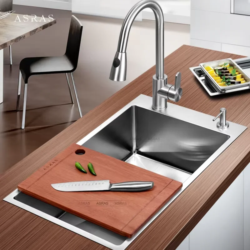 Küchen spüle Schneide brett