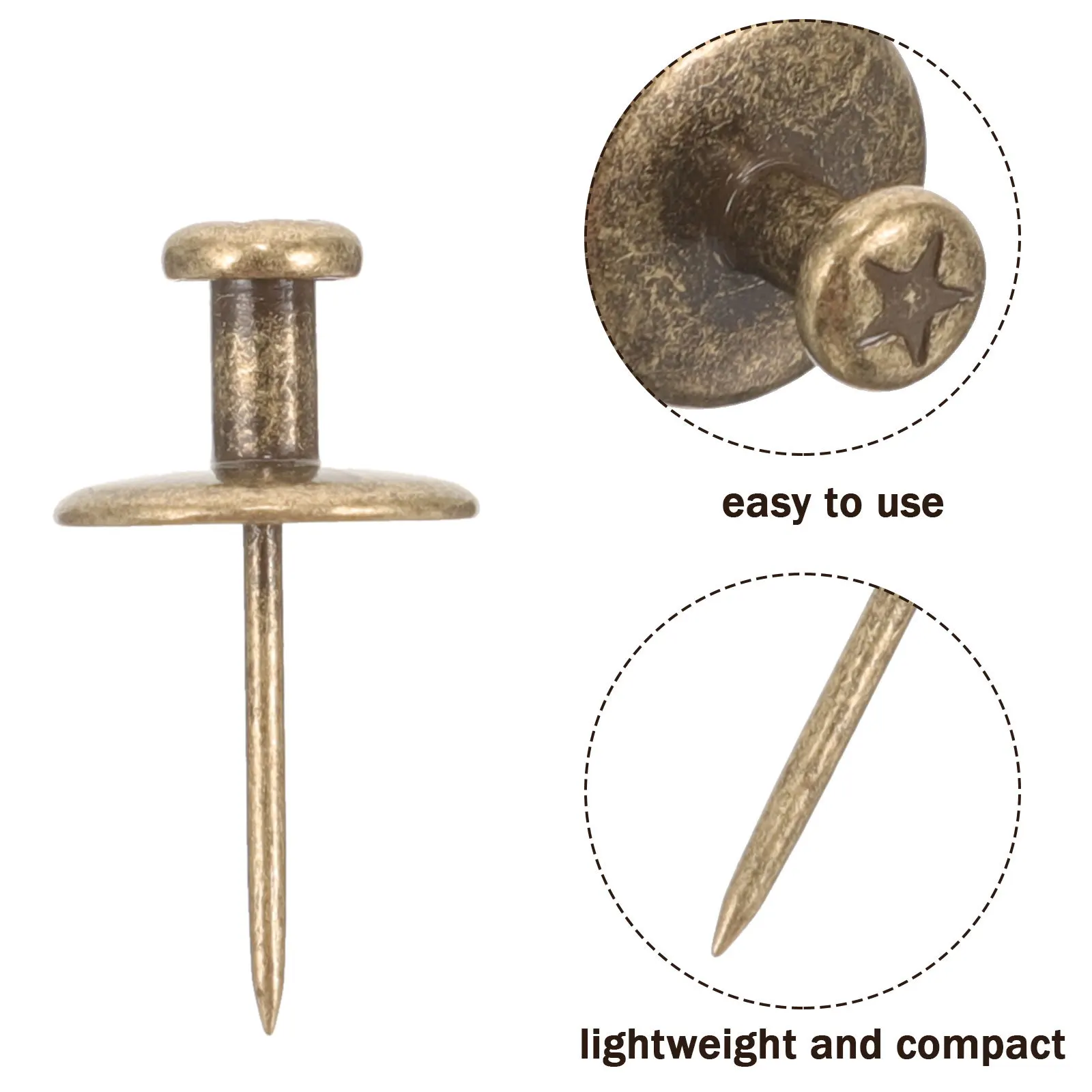 30 szt. pinezek w kształcie gwiazdek ze stopu cynku, wytrzymałe haczyki do zawieszania obrazów, dekoracyjne pinezki ścienne do zawieszania kluczy, zdjęć, plakatów, artykuły biurowe