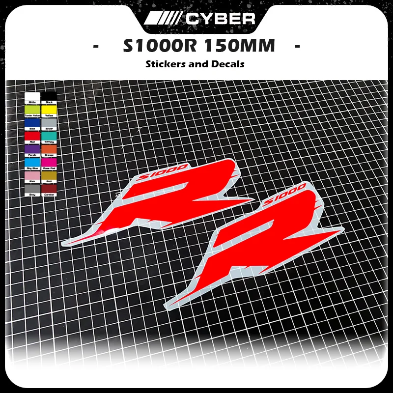 For BMW S1000R 2X150x50MM Motorcycle Fairing Shell Head Sticker Decal A Pair Body stickers