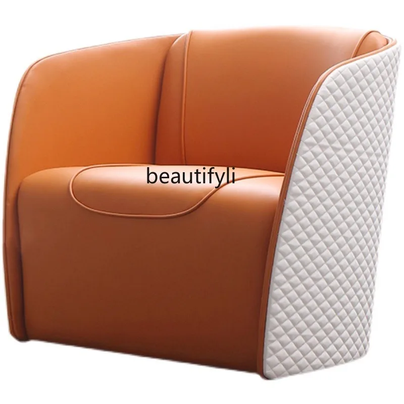 

Light Luxury Hotel Single-Seat Sofa Chair Modern Minimalist Designer Model Beauty Salon Sales Office Reception Conference Chair