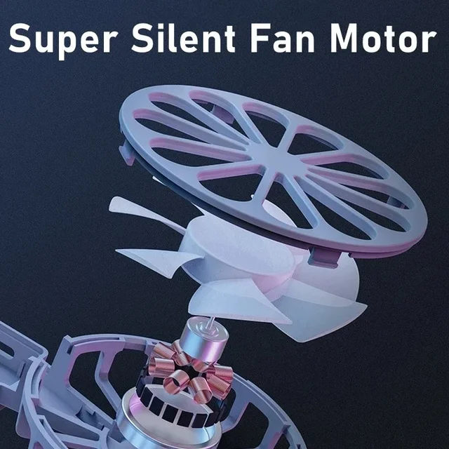 Aluminum Laptop Stand Foldable Desk Riser Mute Cooling Fan Adjustable Notebook Stand For Macbook Pro Air Computer PC iPad Tablet 3