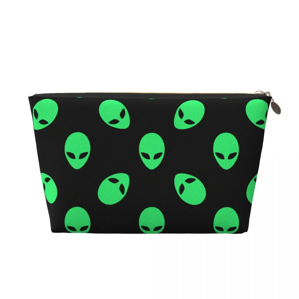 Custom Universal Vector Icons Alien Heads Makeup Bag Women Travel Cosmetic Organizer Fashion Storage Toiletry Bags