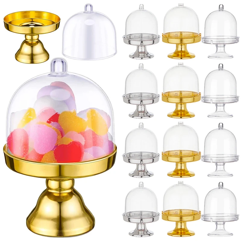 

12 PCS/set Small Cake Muffin Packaging Box With Clear Dome Lids Pastry Baking Dessert Cake Box Wedding Birthday Party Candy Box