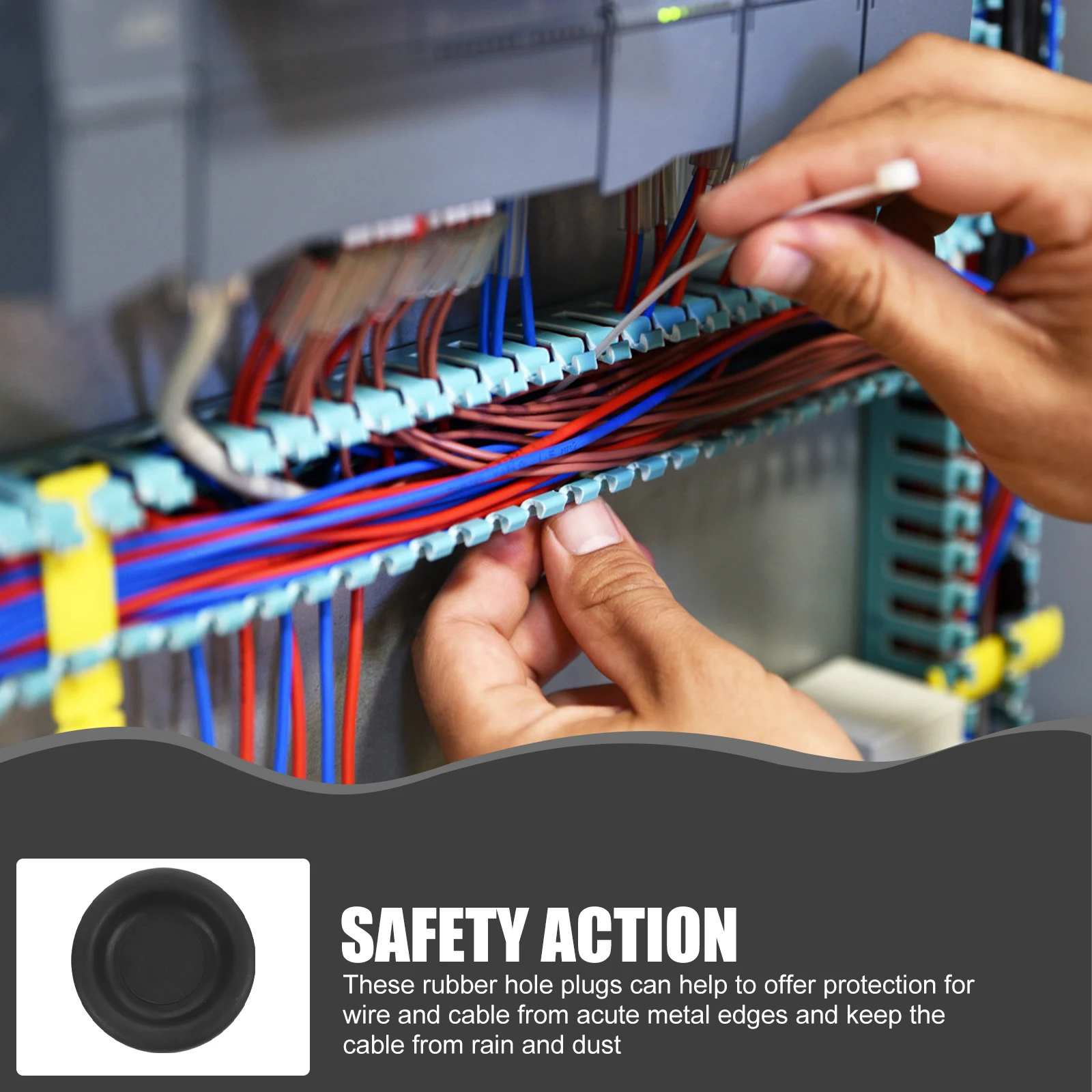 

170pcs Rubber Grommets Kit Wiring Hole Plugs Waterproof Insulation Sealing For Electrical Cabinet Pipe Drain Automotive Gasket