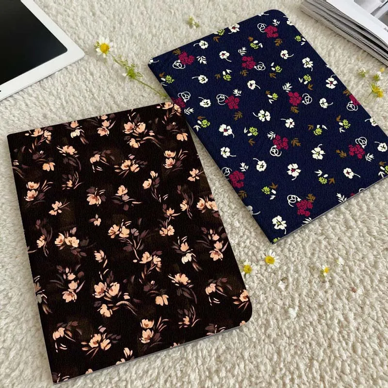 

Brown Floral Black Pattern Gift Tablet Case For Xiaomi Redmi Mini Pad SE K 2 4 5 6 7 8 2023 2025 11 8.8 11.2 10.1 Pro