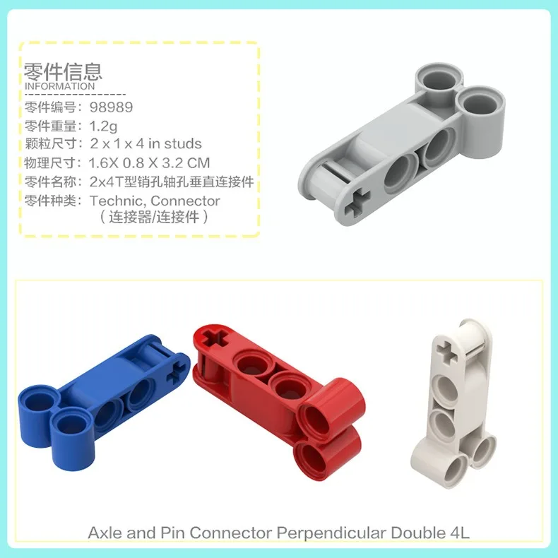 50g Technische MOC Onderdelen Kruisas Pin Connector 2393 6536 6538c 10197 10288 15461 18948 22961 26287 27940 Auto Model Kits Speelgoed