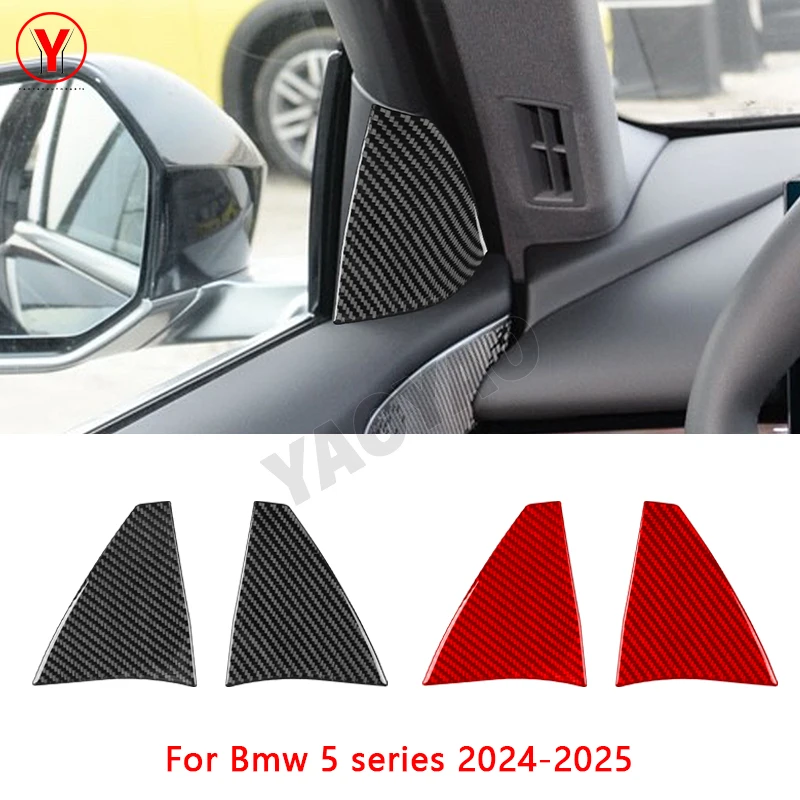 

Carbon Fiber Inner A-pillar Panel Decorative Cover Car Interior Decoration Accessories For BMW 5 Series i5 G60 G68 2024 2025