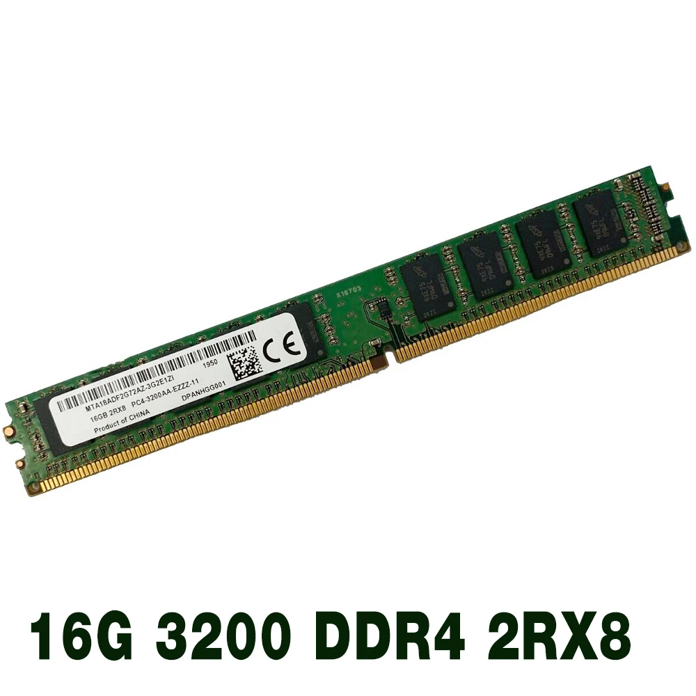 

1 pcs For MT RAM 16GB 16G 3200 DDR4 2RX8 UDIMM ECC Narrow VLP Server Memory Fast Ship High Quality MTA18ADF2G72AZ-3G2E1