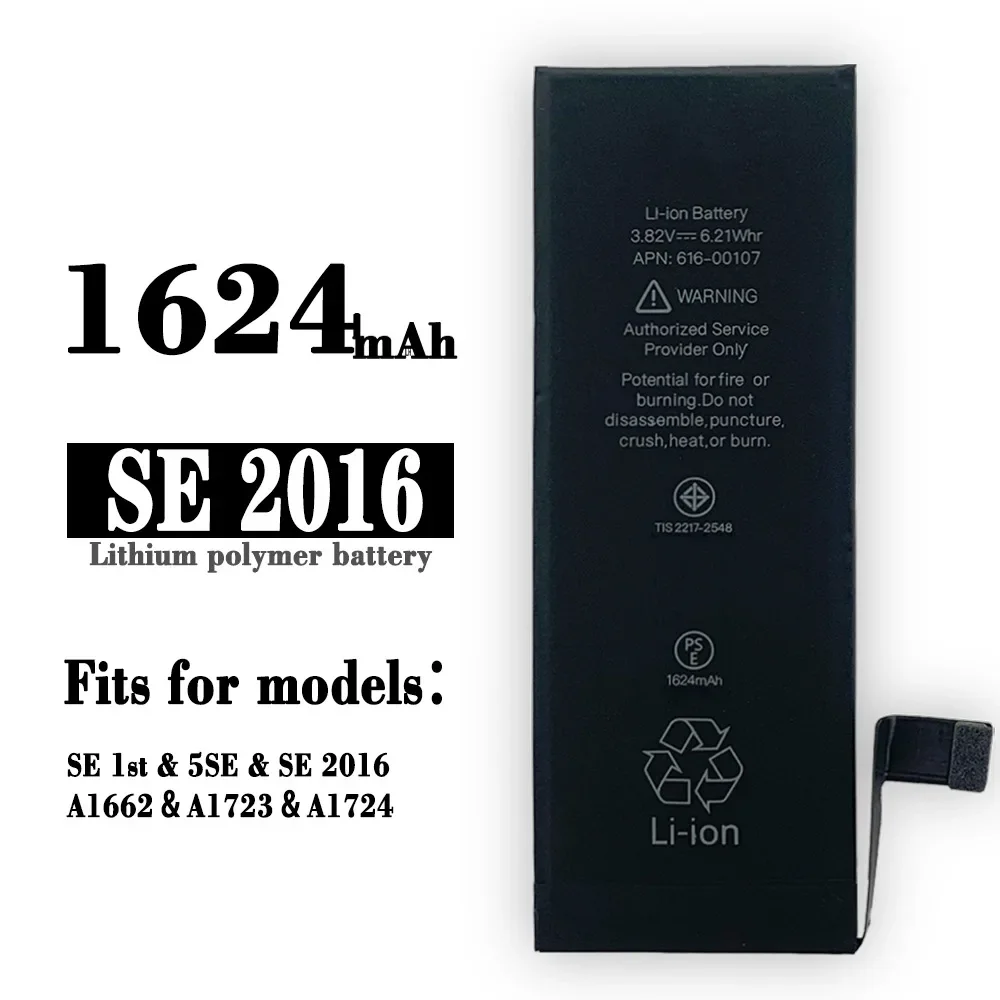 

Replacement Battery For Iphone Battery IPhone5se SE 2016 A1662 Mobile Battery High-capacity 1624mAh Lithium Battery